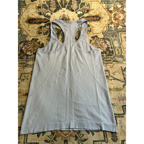 Lululemon Swiftly Tech Racerback Tank Top Light Blue Gray Women's Size 6 - Picture 5 of 7